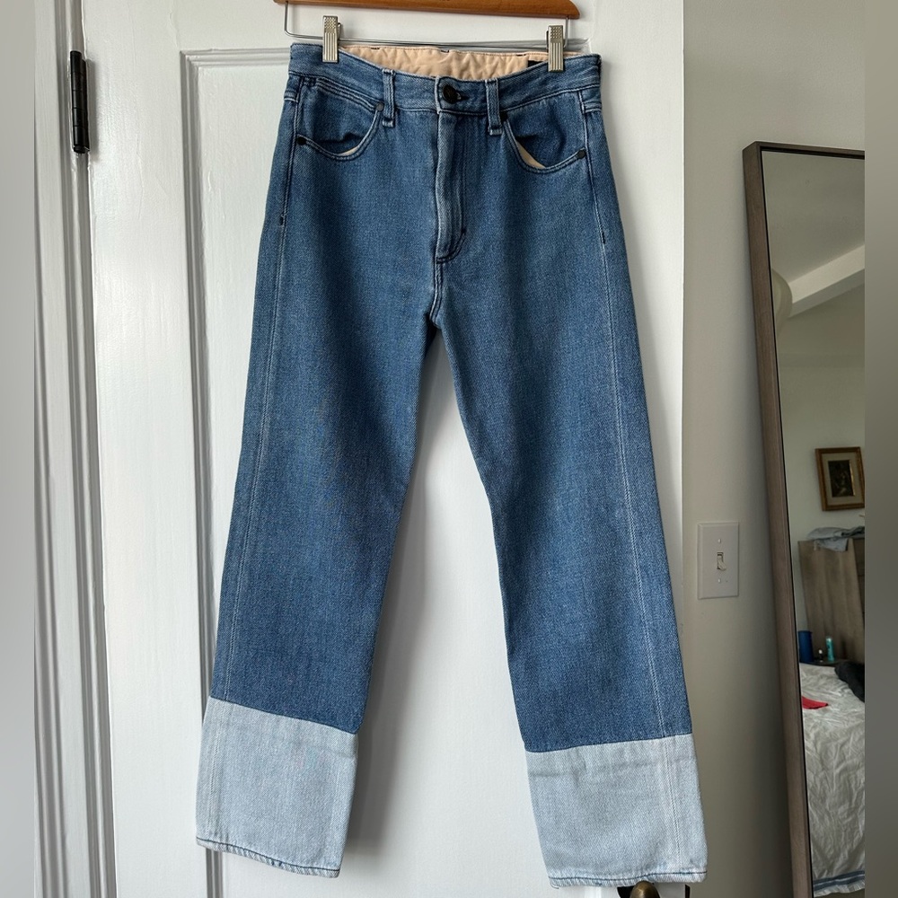 Rag & Bone Two-Toned High Waisted Jeans